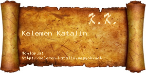 Kelemen Katalin névjegykártya
